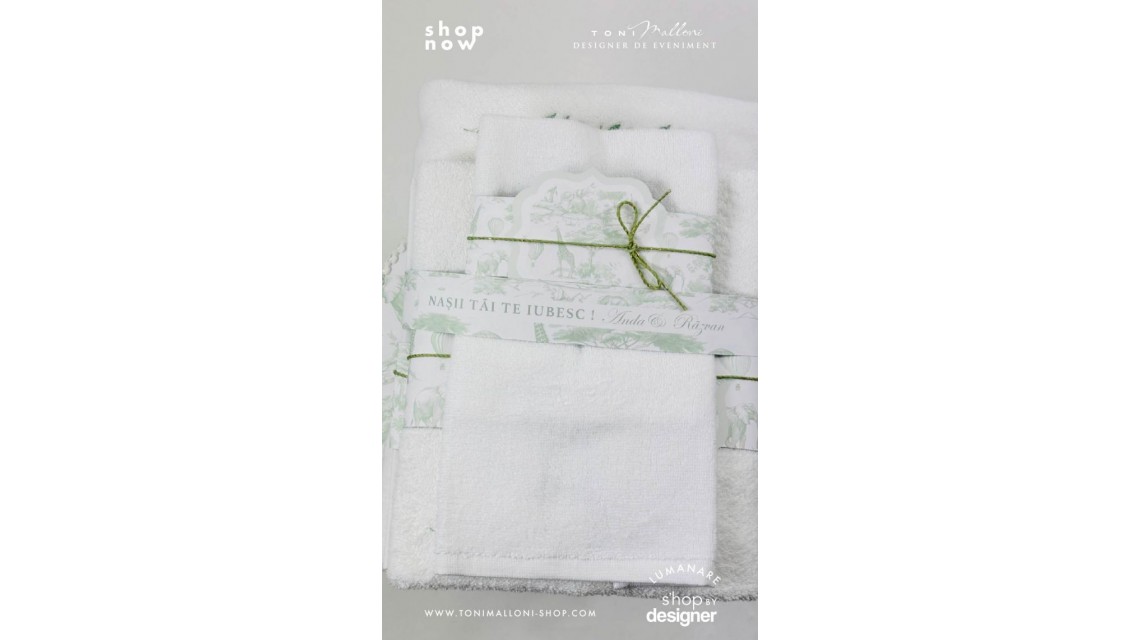 Trusou botez Green Safari personalizat băiat – tematică jungle elegantă verde 8